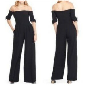 Black off the shoulder jumpsuit